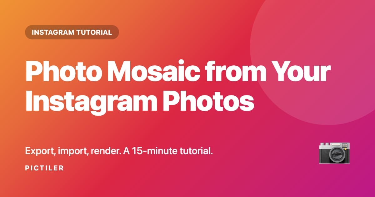 An Instagram photo mosaic tutorial showing the export-to-print workflow